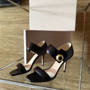 Christopher Kane Black Leather Heels In box sz39